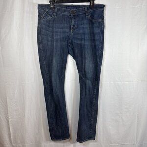 Rock & Republic Jeans Women's Blue Denim Straight Leg Size 12 Preowned